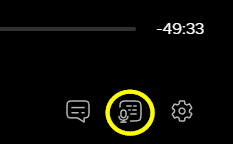 enable transcripts icon